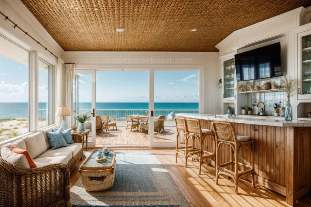Coastal Home Bar Concept: Seaside Serenity