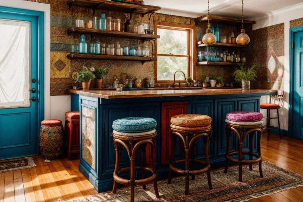 Eclectic Bohemian Bar Concept: Vibrant Creativity