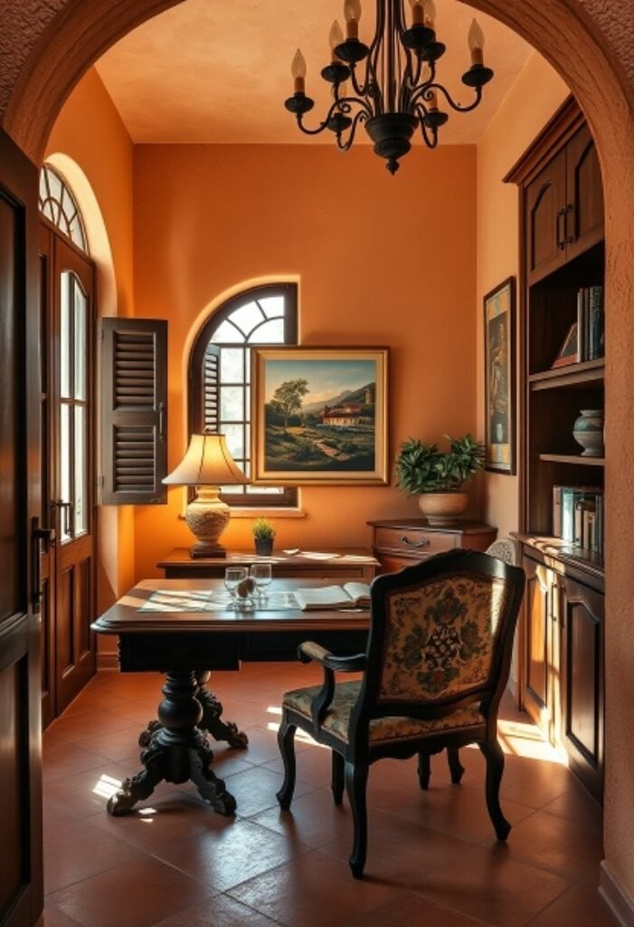 Mediterranean Study with Warm Colors and Textures