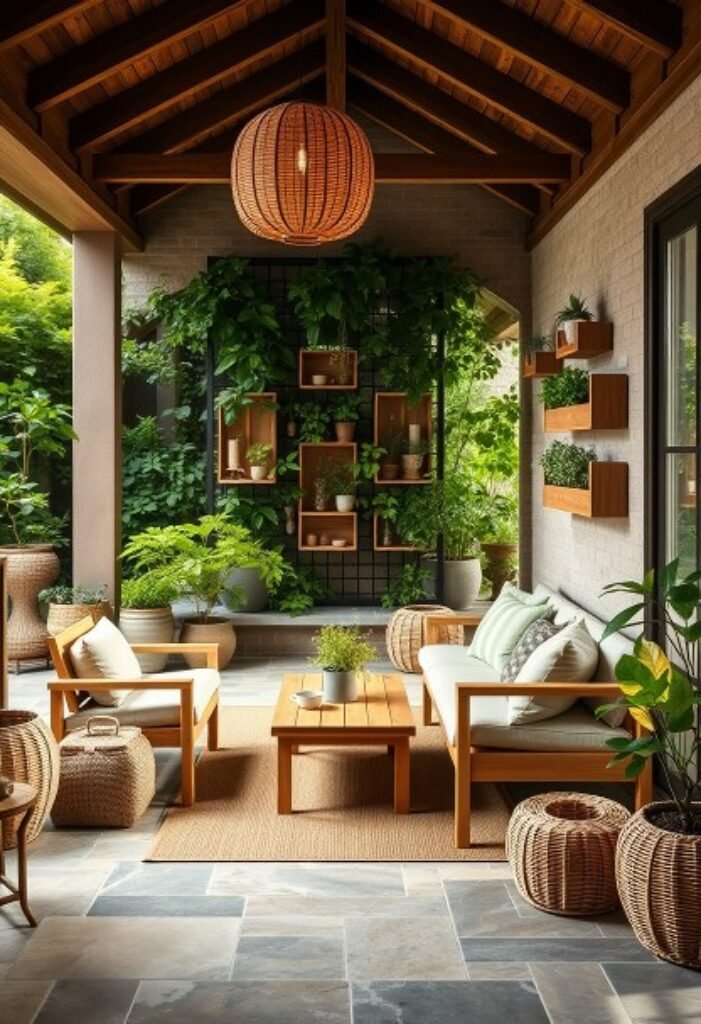 Nature-Infused Zen Oasis - A Harmonious Blend of Greenery and Serenity