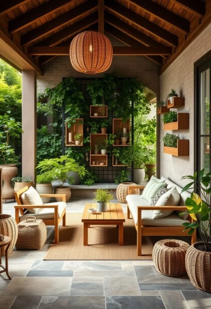 Nature-Infused Zen Oasis - A Harmonious Blend of Greenery and Serenity