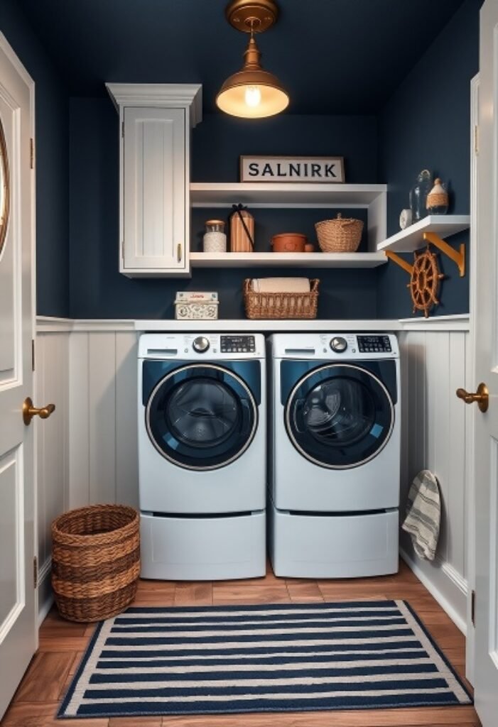 Nautical-Inspired Laundry Room 