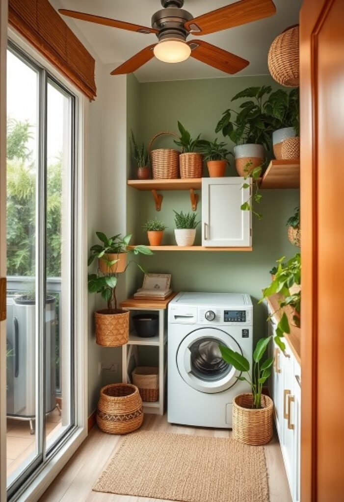 Urban Jungle Laundry Room