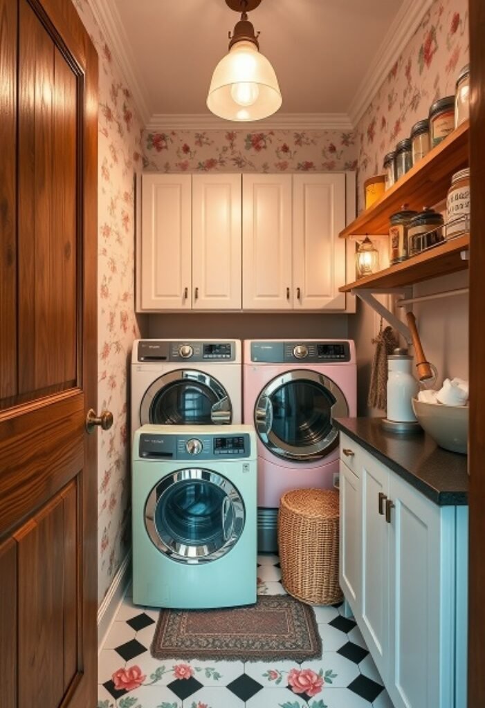 Vintage-Inspired Laundry Room