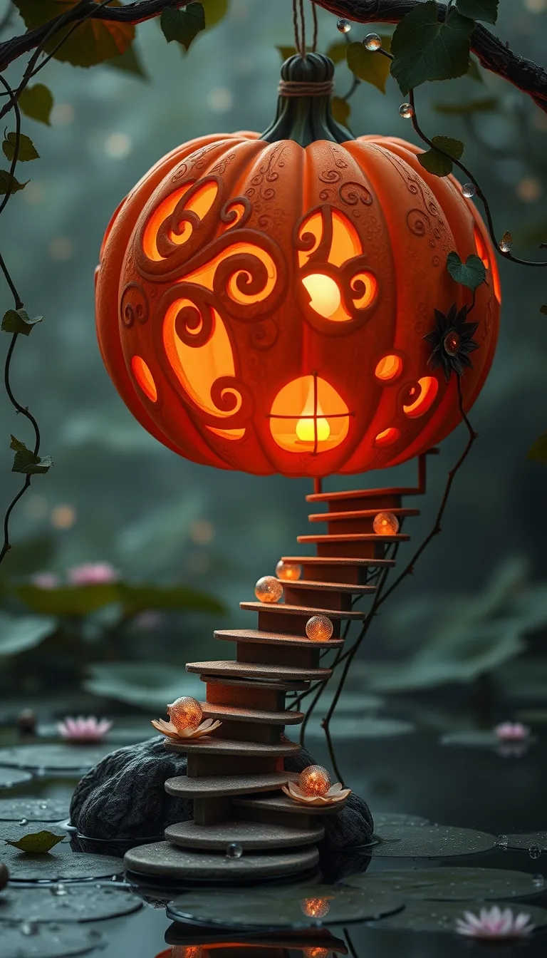 Floating Pumpkin Lantern fairy Home idea