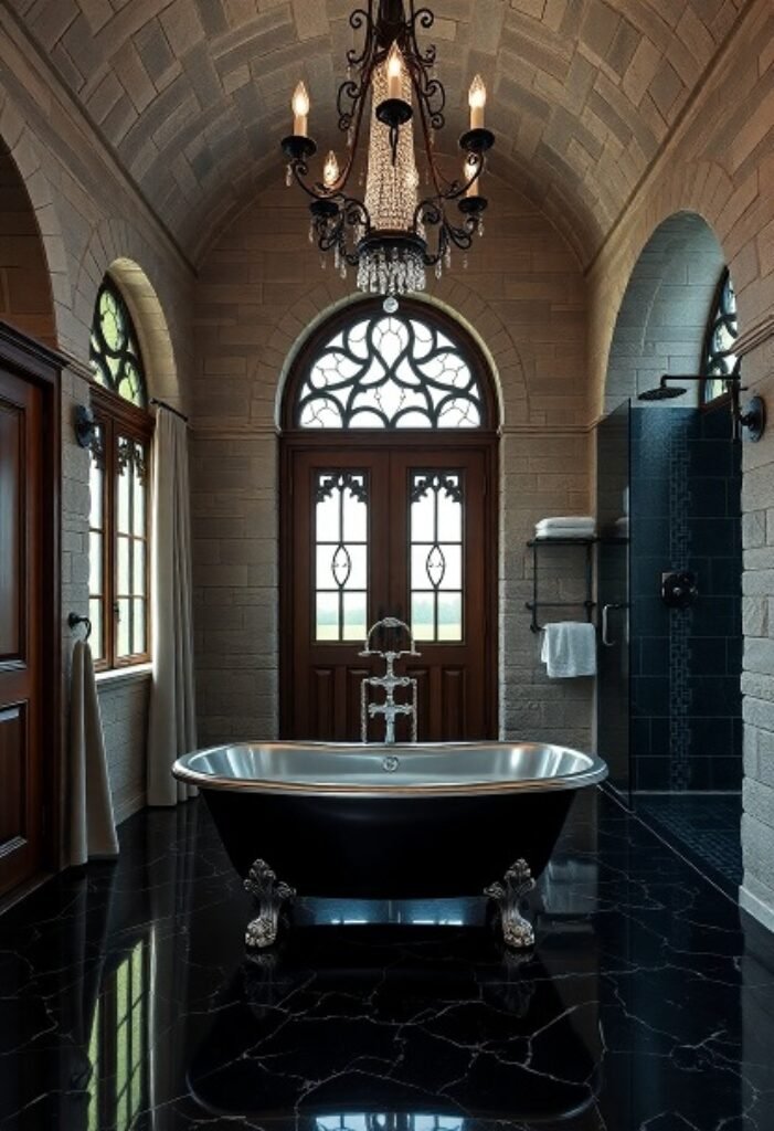 Gothic Master Bath - A Dark Luxurious Escape