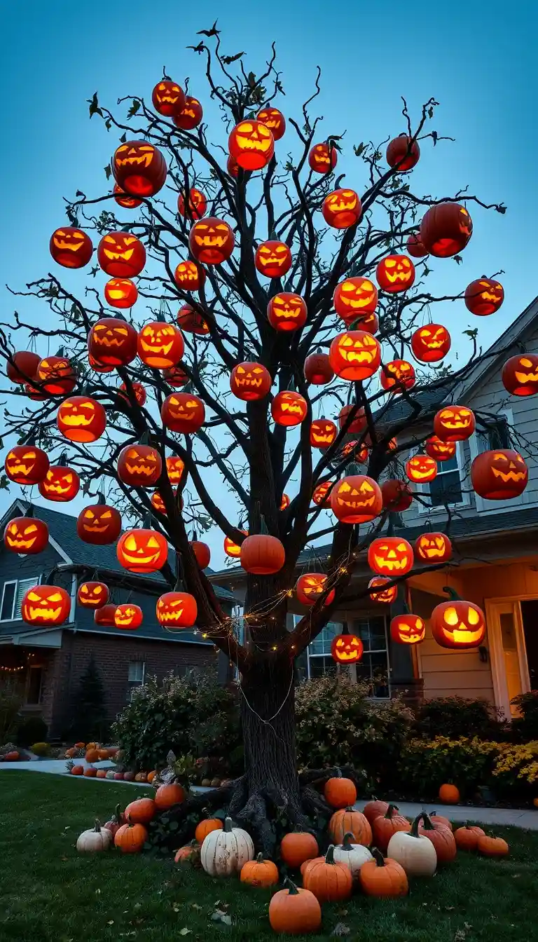 Jack-O'-Lantern Tree Extravaganza Easy Halloween Decorations