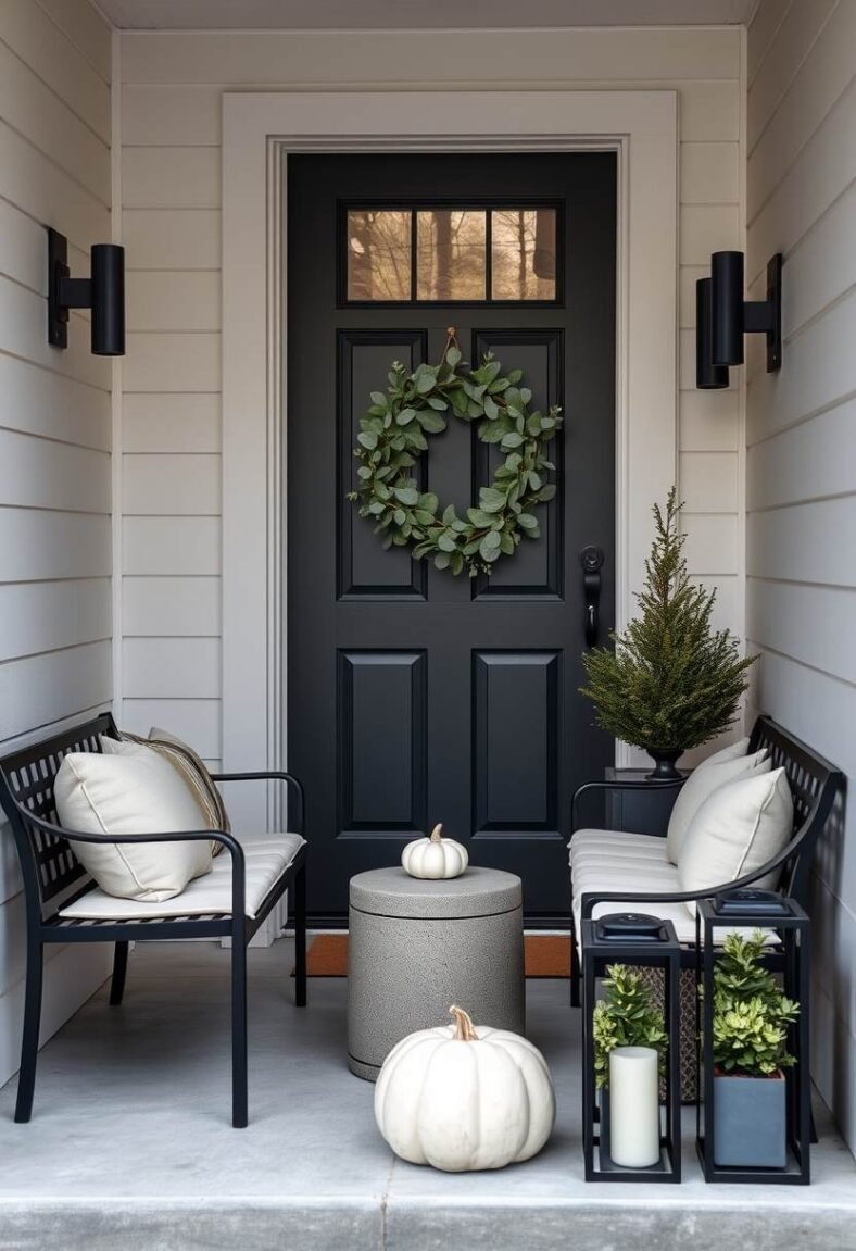 15 Best Small Front Porch Fall Decorating Ideas for Warmth & Style