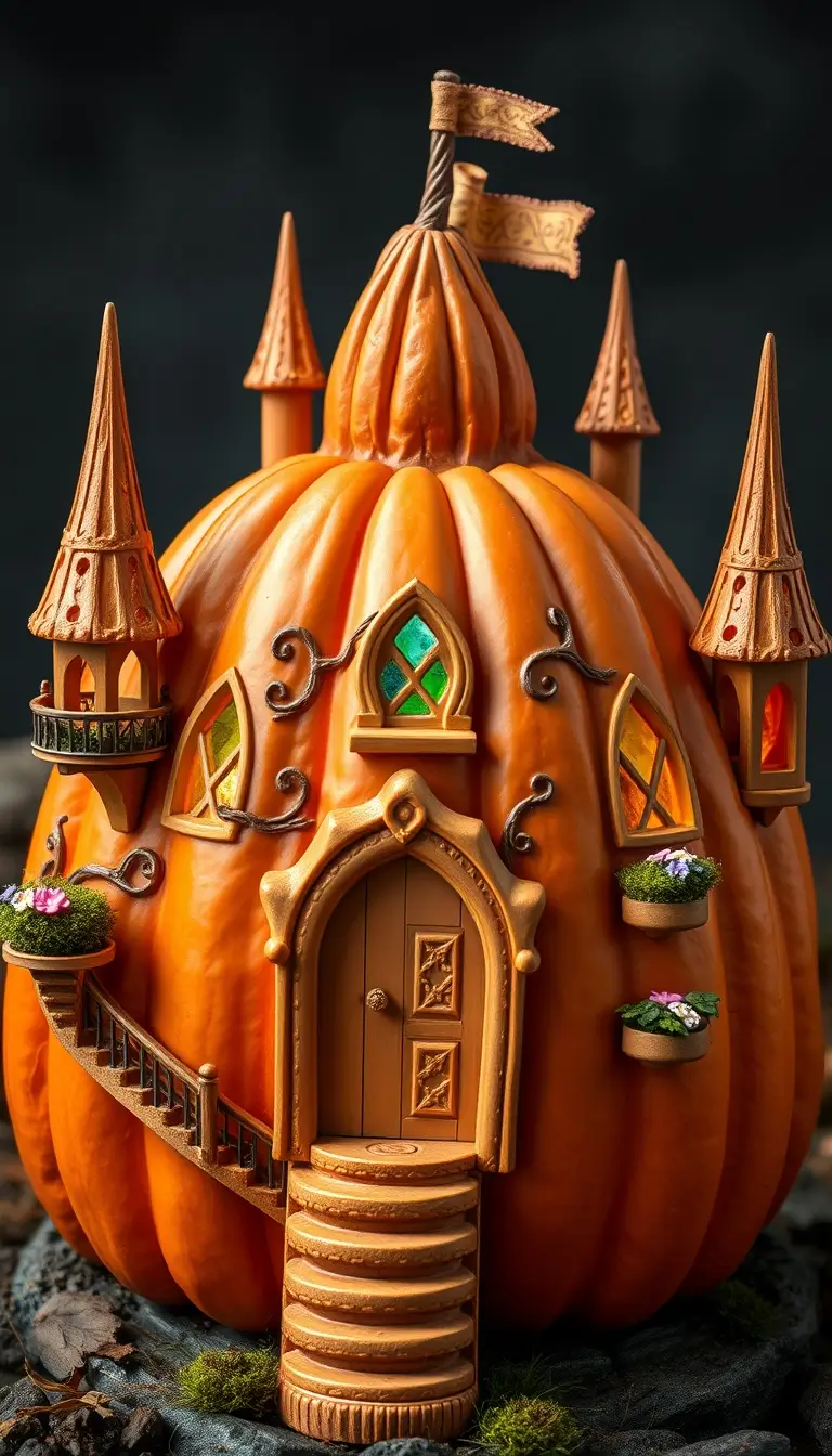 Pumpkin Castle for Fairy Royalty house Idea