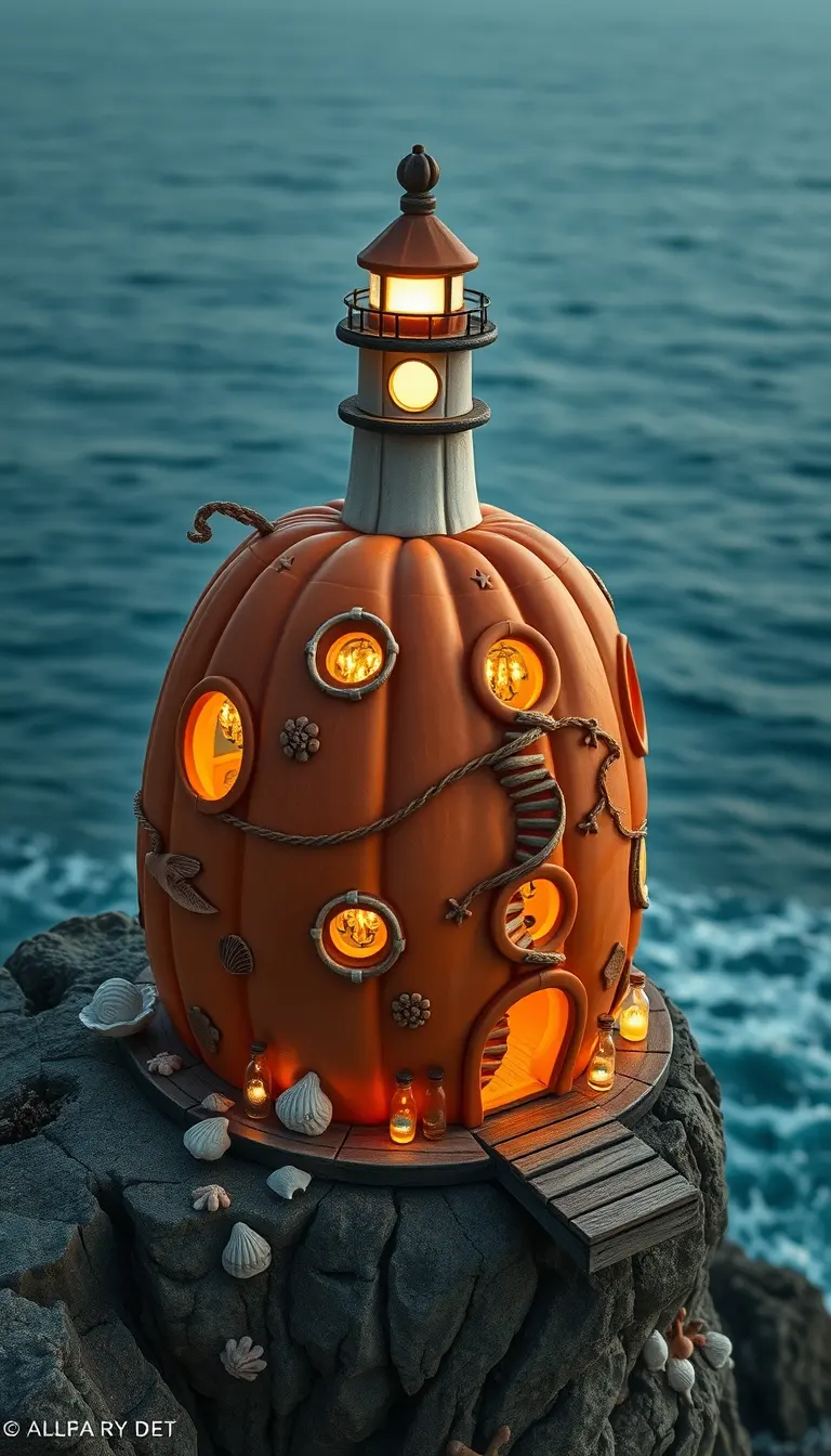 Pumpkin Lighthouse by the Sea