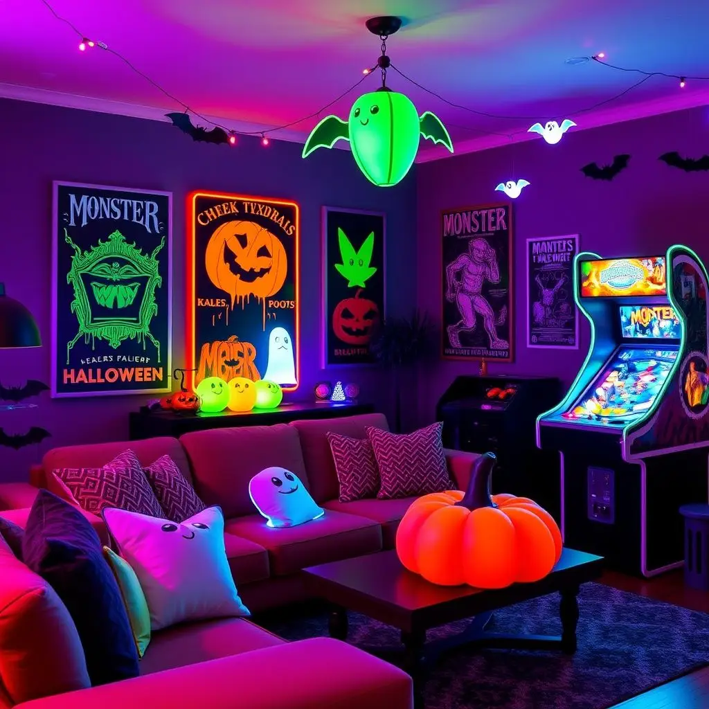 Retro Halloween Arcade for a Nostalgic Vibe