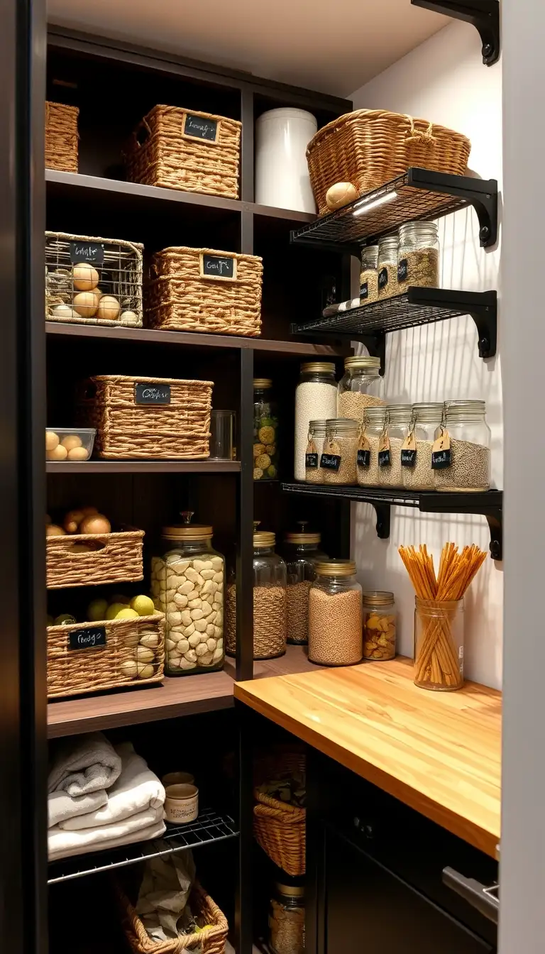 Rustic Industrial Pantry pantry organization idea