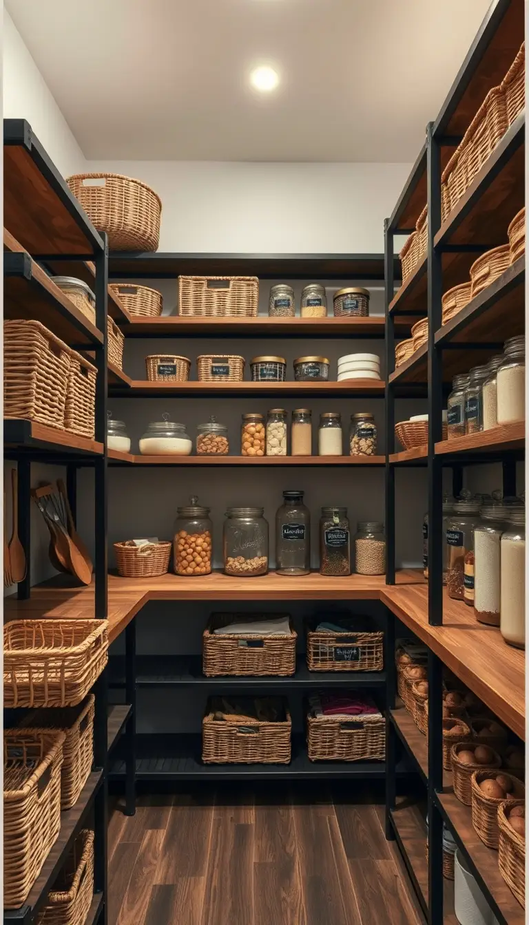 Rustic Industrial Pantry pantry organization ideas 2