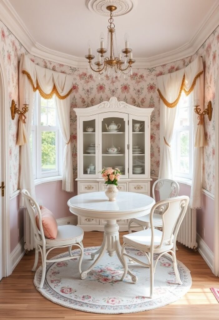 Victorian Tea Room with Pastel Colors – A Delightful Blend of Elegance and Softness