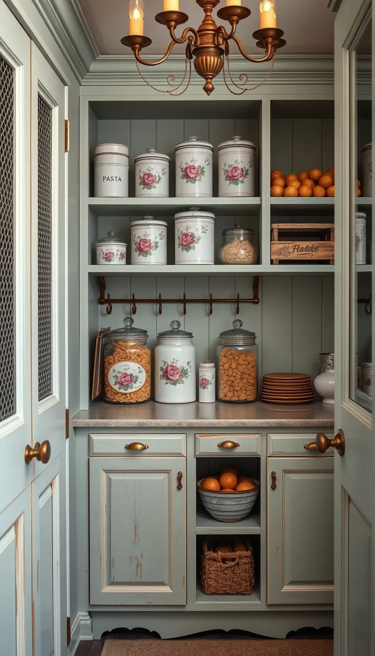 Vintage French Country Pantry pantry organization ideas 2