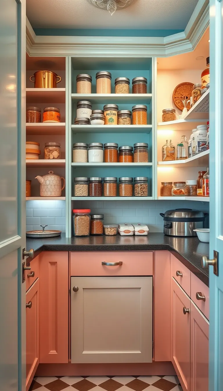 Vintage Pantry with Retro Charm pantry organization ideas 2