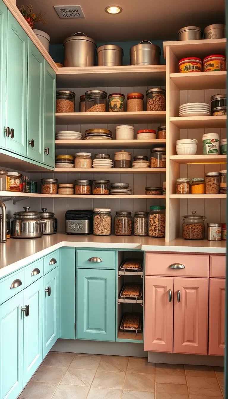 Vintage Pantry with Retro Charm pantry organization ideas