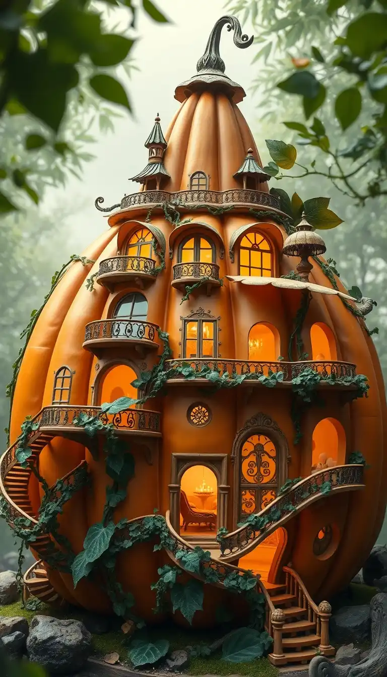 Whimsical Gourd Mansion house idea 2