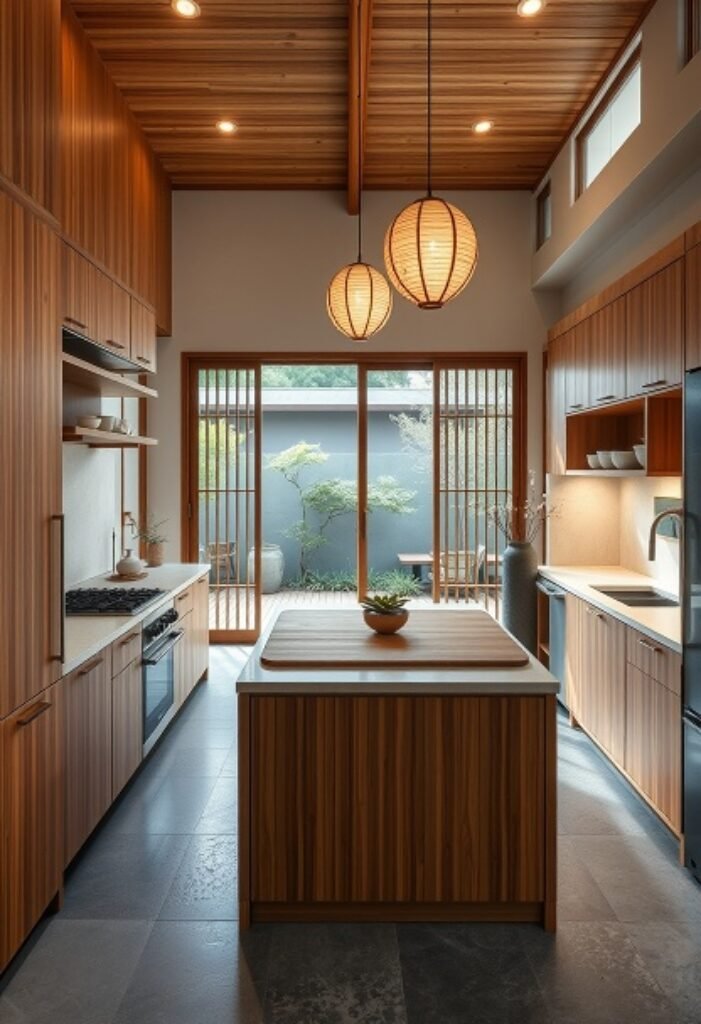 Zen-inspired kitchen with Bamboo Accents