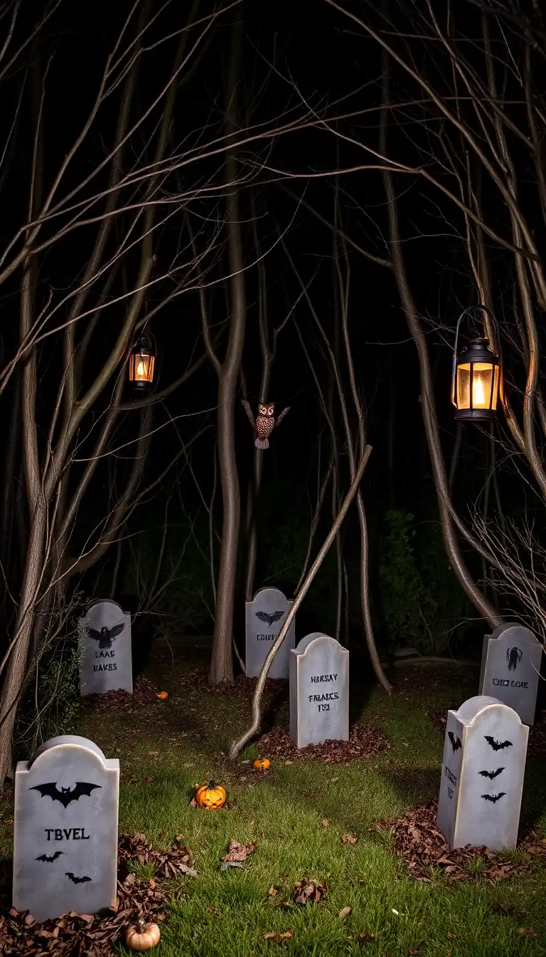 Haunted Forest Backyard Easy Halloween Decorations 2