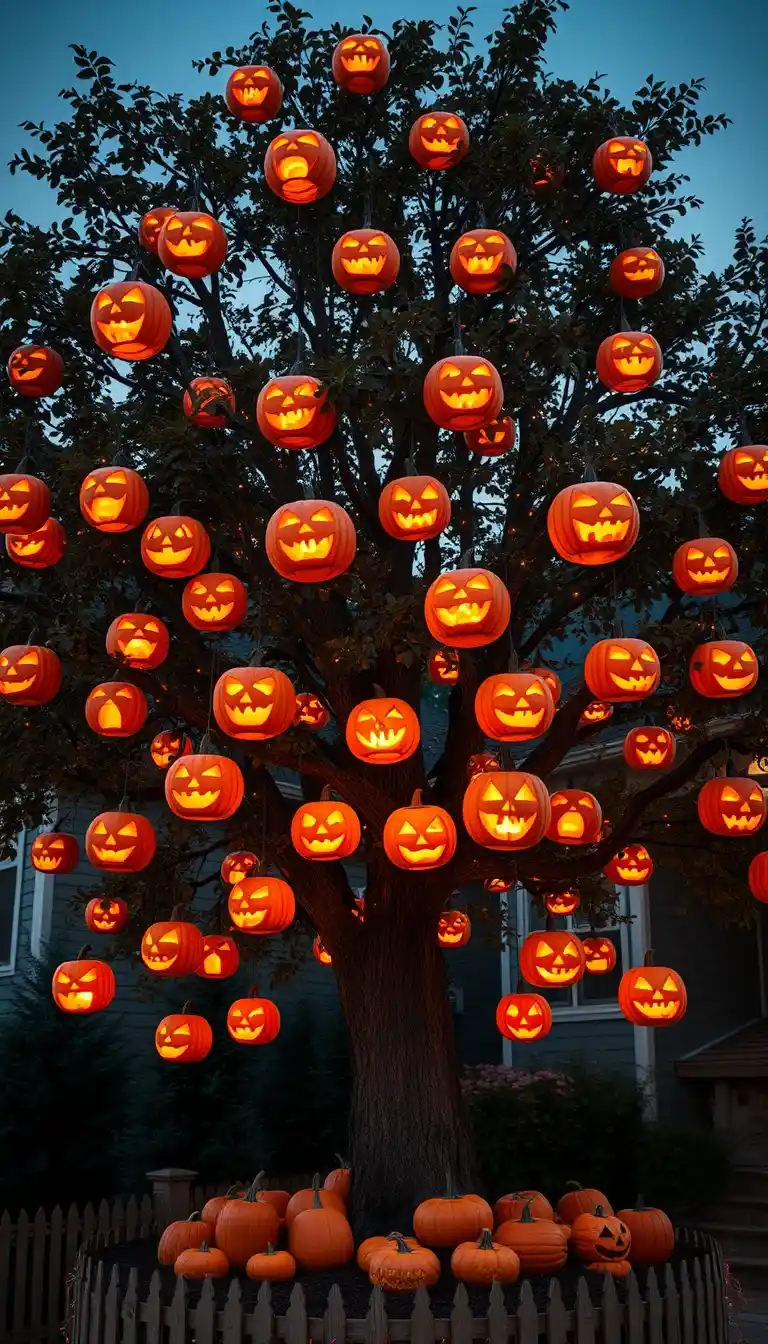 Jack-O'-Lantern Tree Extravaganza Easy Halloween Decorations 2