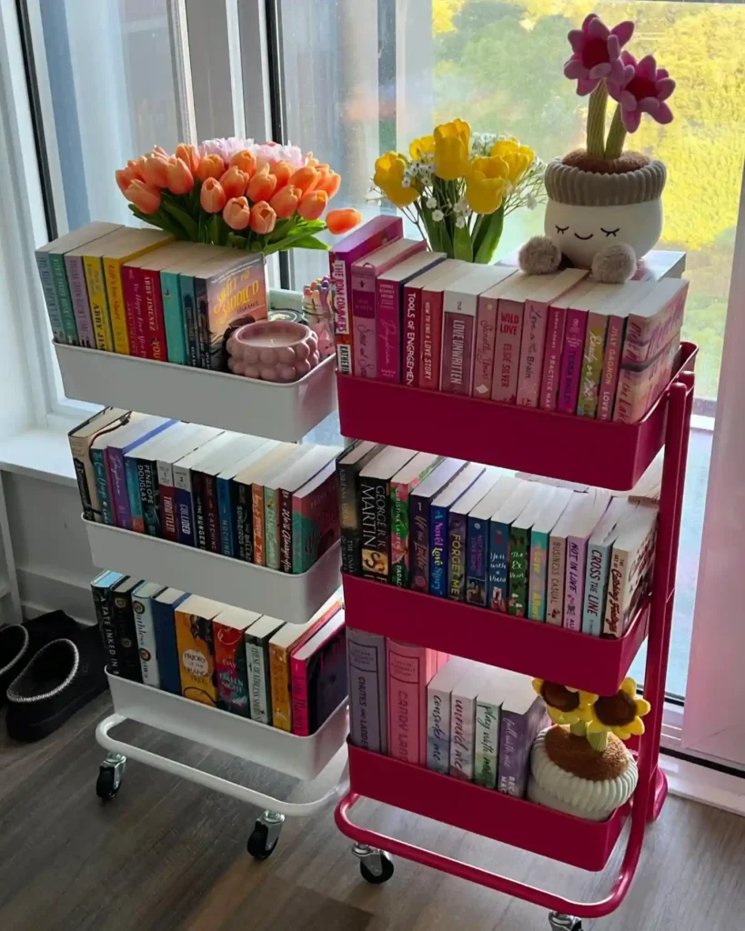 A Bookish Delight: Vibrant & Practical Reading Corner idea1