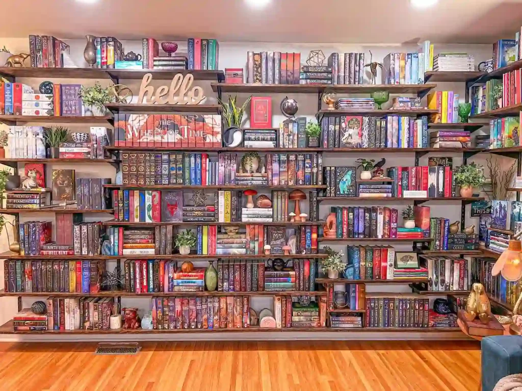 Ultimate Fantasy Book Lover’s Haven: A Colorful and Curated Library idea1