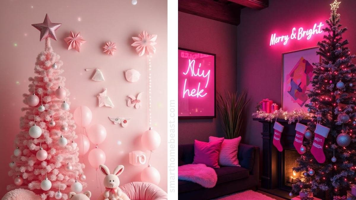 Best Pink christmas decorations ideas