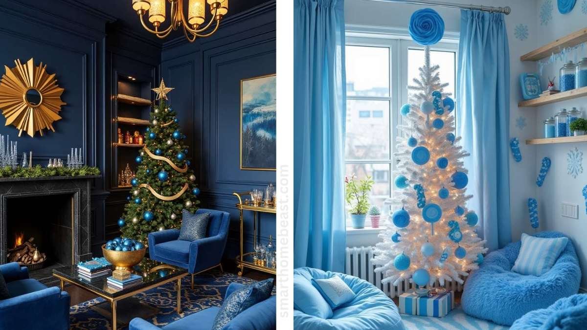 Blue christmas decorations ideas