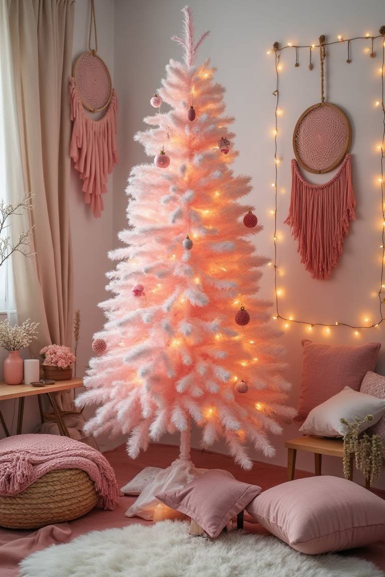 Boho Chic Christmas - Dreamcatchers and Pink Feathers