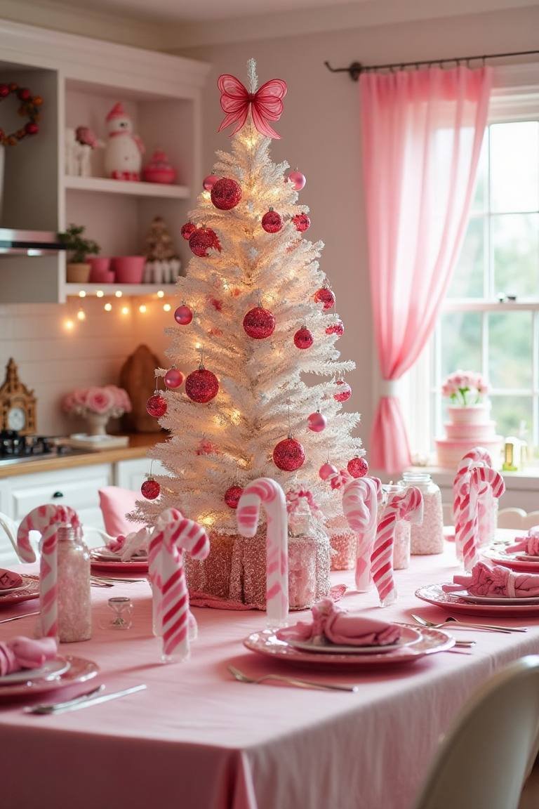 Candy Cane Lane - Pink and White Striped Delight