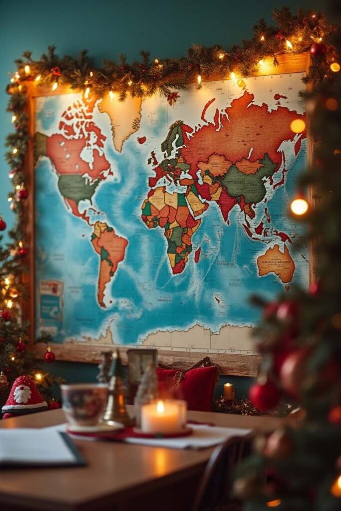 Christmas Around the World Map – Celebrating Global Traditions in a Festive Classroom