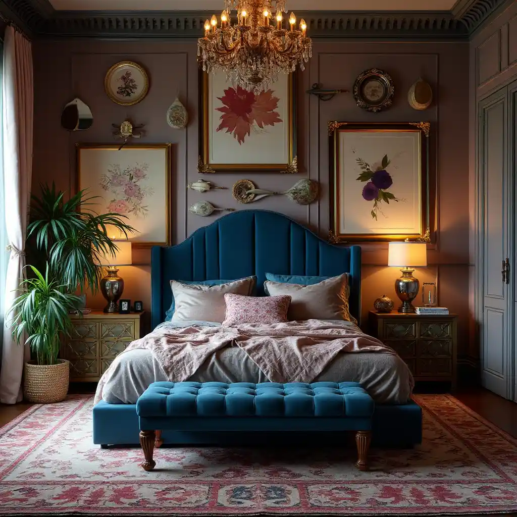 Eclectic Maximalist Opulence Luxury Bedroom