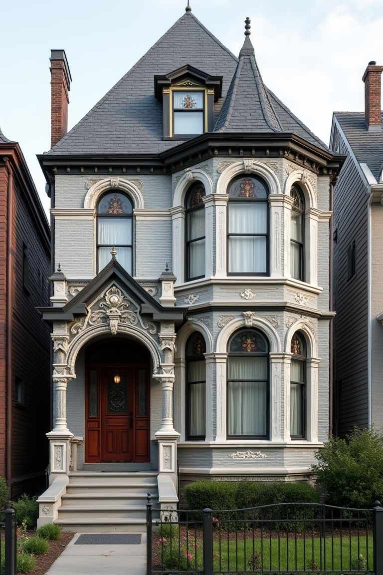 Eclectic Victorian Facade - Ornate Details with a Unique Twist