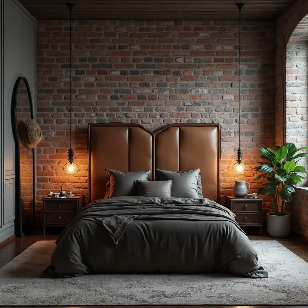 Industrial Elegance Luxury Bedroom