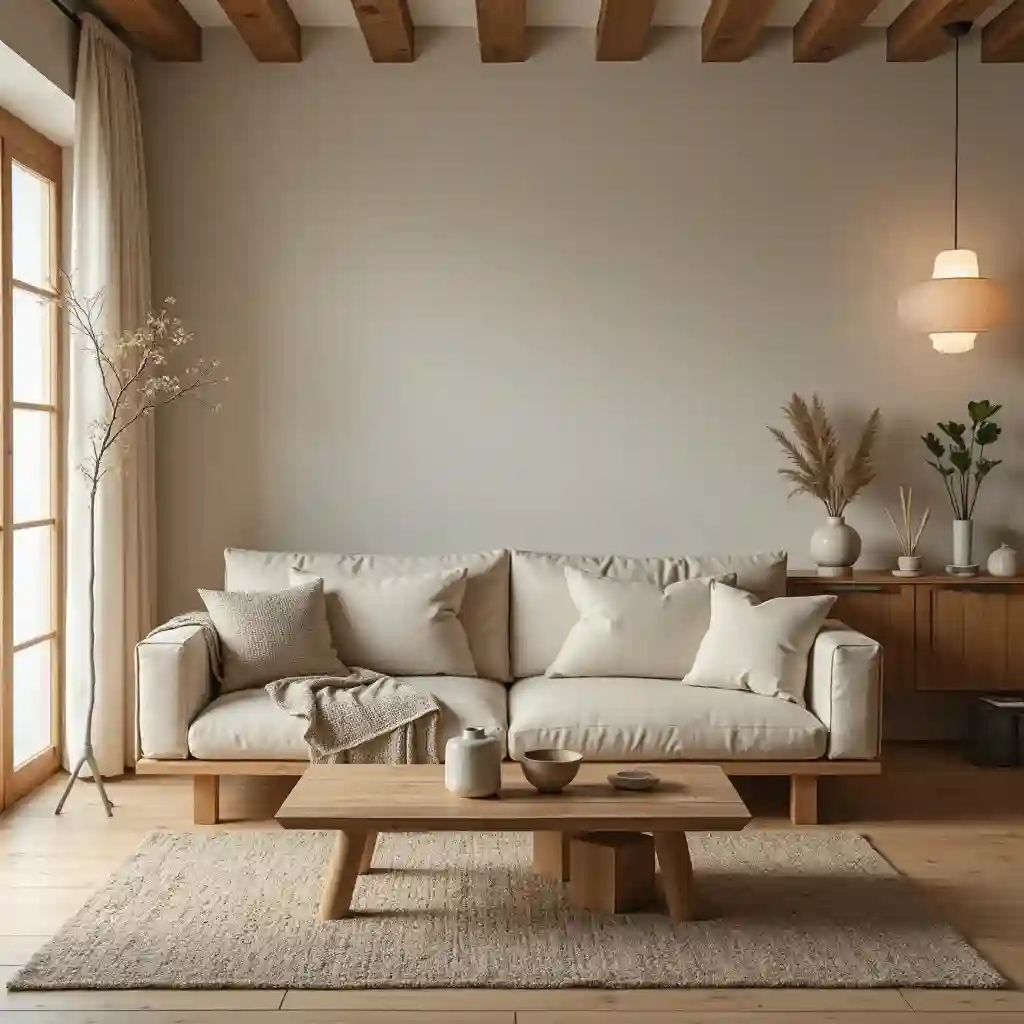 Japandi Autumn Zen Retreat Living room idea 2