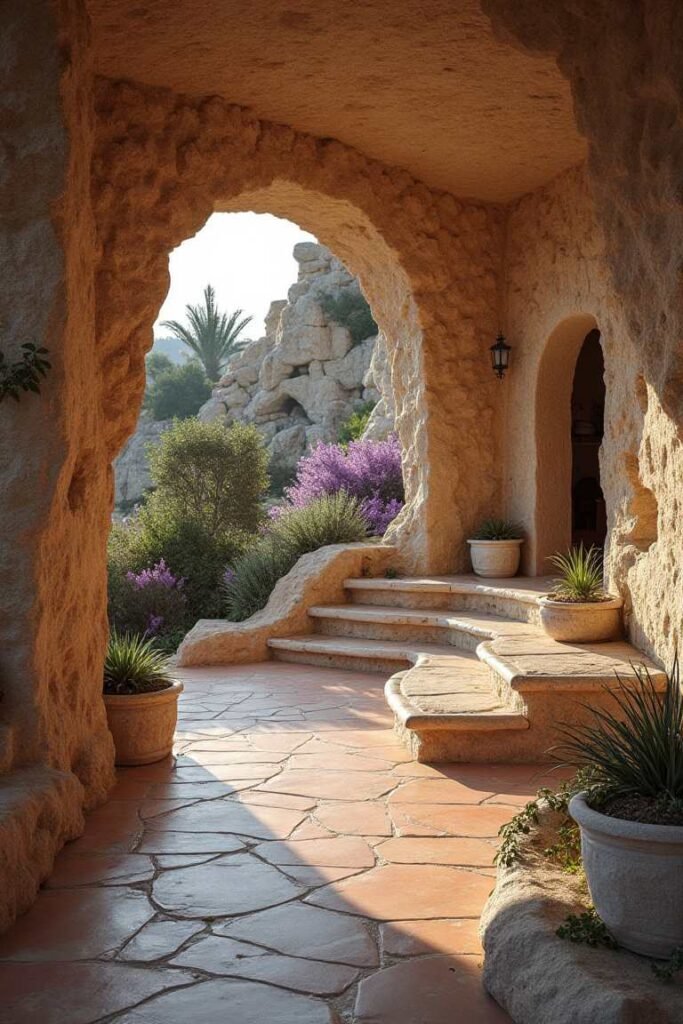 Mediterranean Cave House – A Natural Escape with Timeless Stone Architecture