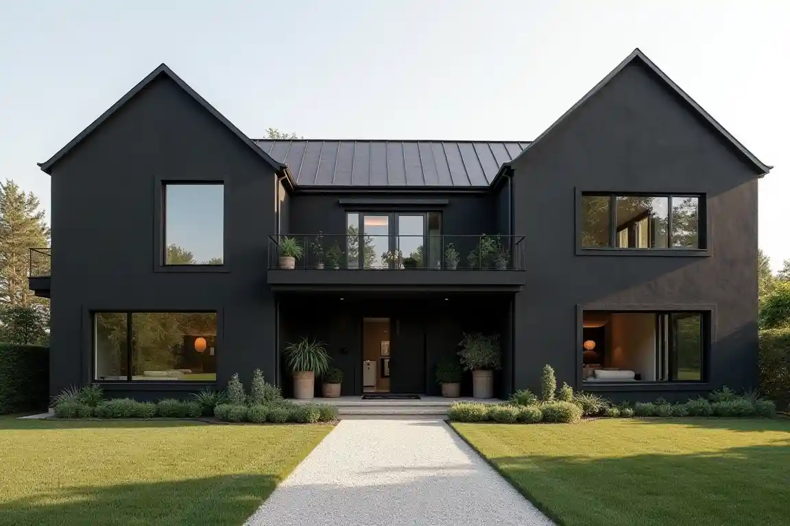 Minimalist Courtyard Entrance Farmhouse idea 1