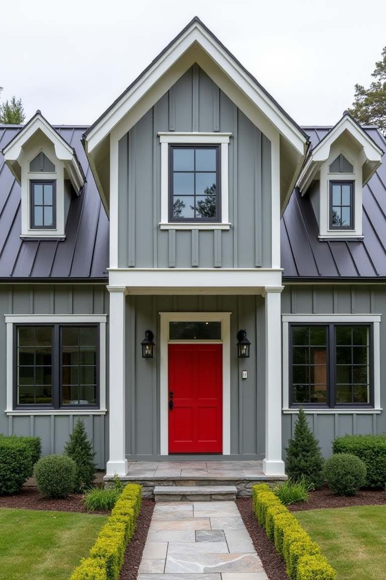 Modern Farmhouse Entry - Classic Charm with a Bold Twist