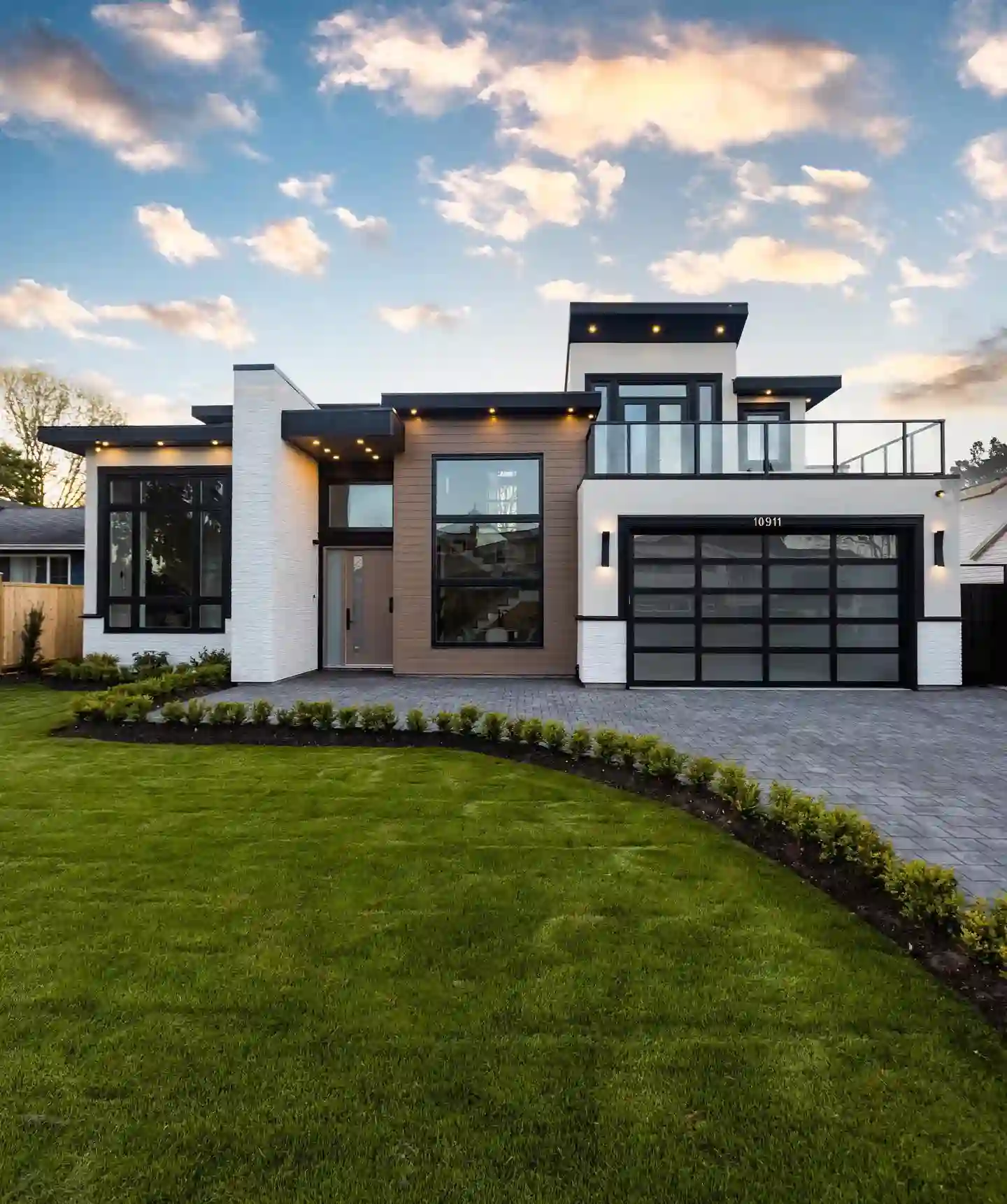 Modern Farmhouse Exterior with Sleek Minimalist Details