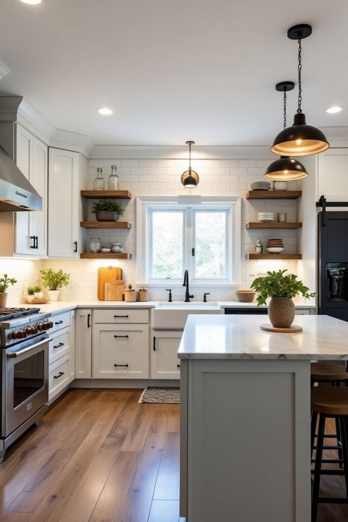 Modern Farmhouse Kitchen with Rustic Charm