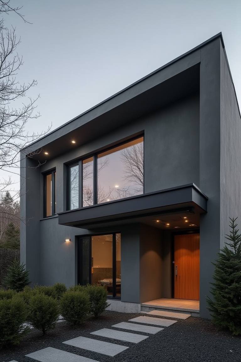Monochrome Masterpiece - Sleek Modern Facade