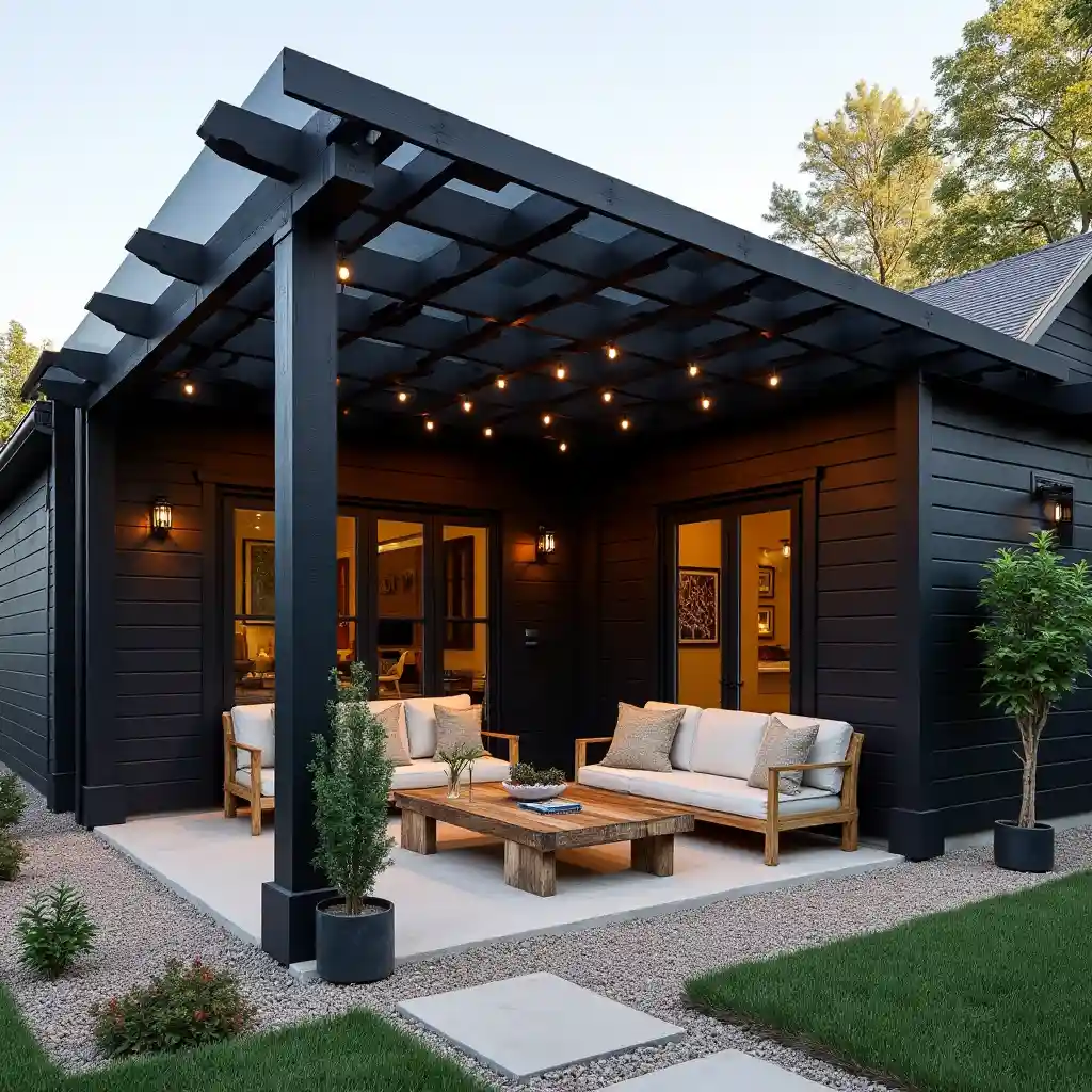 Modern Pergola with Farmhouse Touch idea 1