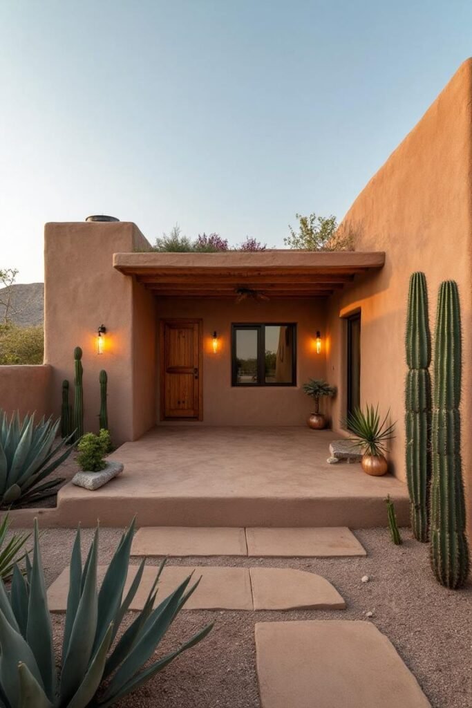 Off-Grid Desert Adobe House – Sustainability Meets Traditional Earthy Aesthetics