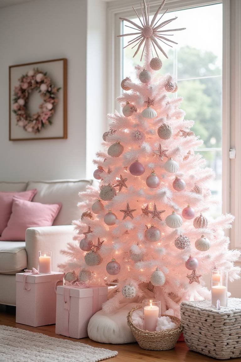 Pink Coastal Christmas - Seaside Elegance