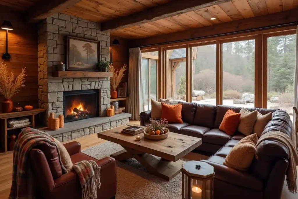 Rustic Cabin Retreat Autumn Living room idea 2