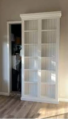 Rustic Hidden Door Bookshelf