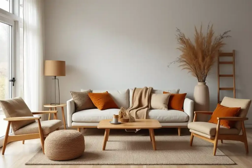 Scandinavian Autumn Comfortable Living room idea 1