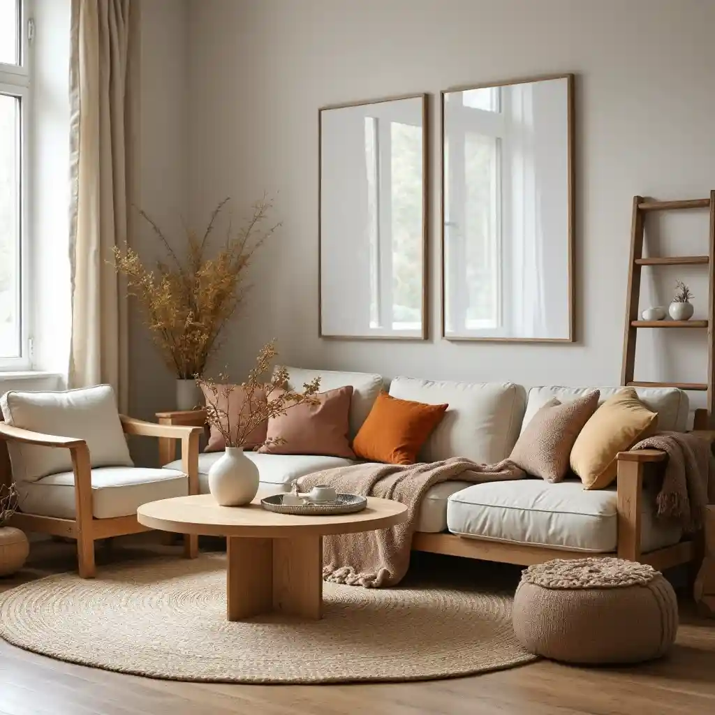 Scandinavian Autumn Comfortable Living room idea 2