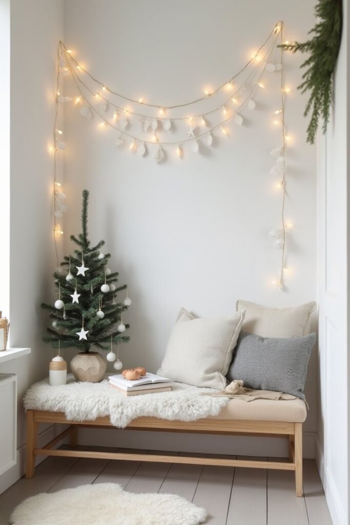 Scandinavian Minimalist Christmas Corner – A Serene and Simple Holiday Retreat